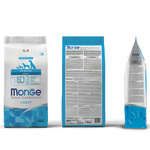 Сухой корм Monge Dog Speciality Line Light для взрослых собак всех пород, низкокалорийный, лосось с рисом 2,5 кг