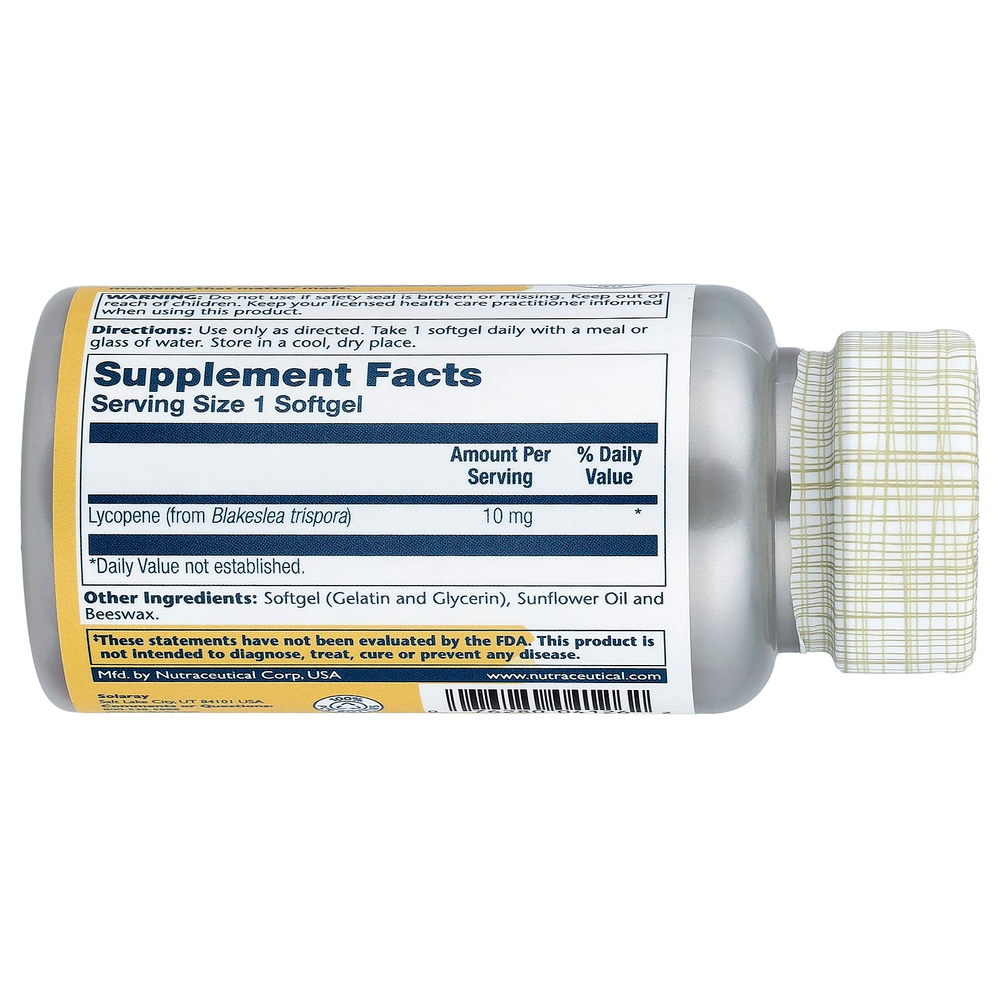 Solaray, ликопин, 10 мг, 60 капсул