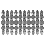 Бита двухсторонняя, PH2-PH2 х 45 мм, сталь S2, 10 шт. Denzel