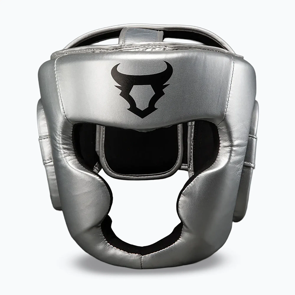 Боксёрский шлем Venum Ringhorns Charger Headgear silver/black