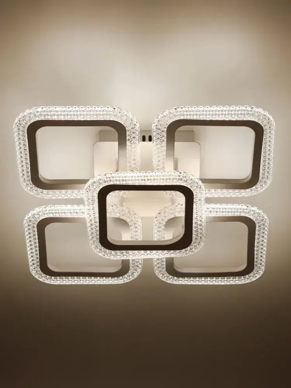 Люстра потолочная светодиодная с пультом ДУ Rivoli Nikki 6112-105 белая 80 Вт LED 2800К - 6200К, светильник на кухню, в детскую, в спальню