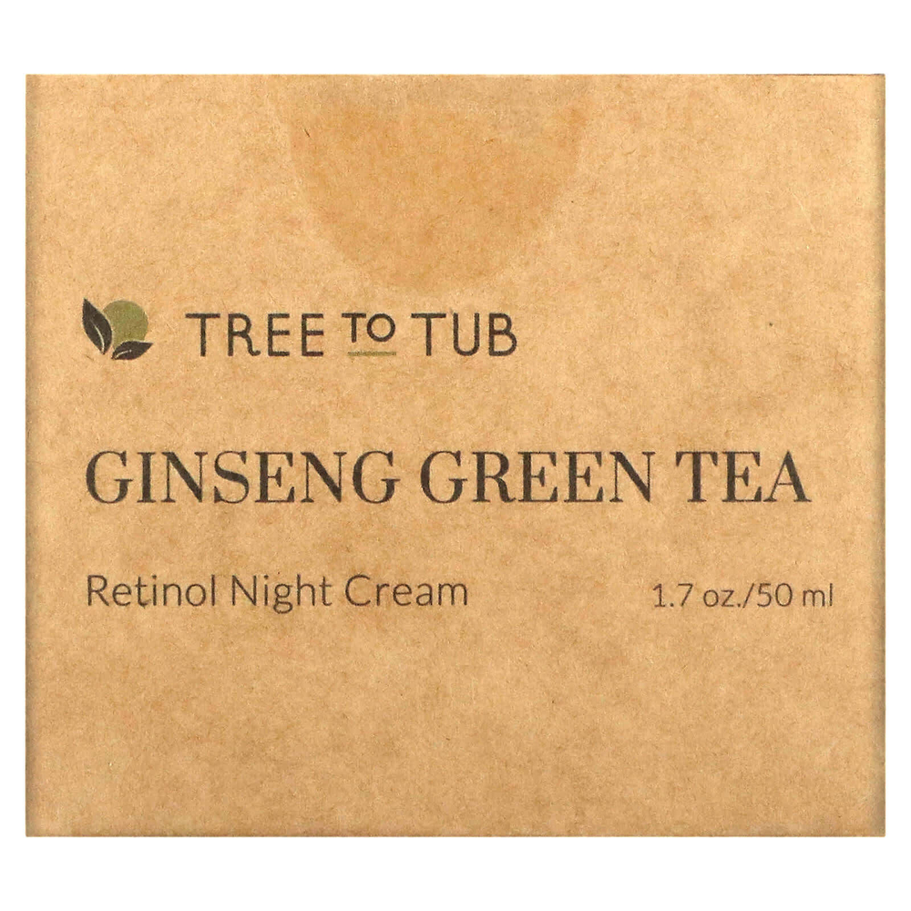 Tree To Tub, ночное омолаживающее увлажняющее средство с ретинолом против морщин, крем для лица с гиалуроновой кислотой для сухой и чувствительной кожи, 50 мл (1,7 жидк. унции)
