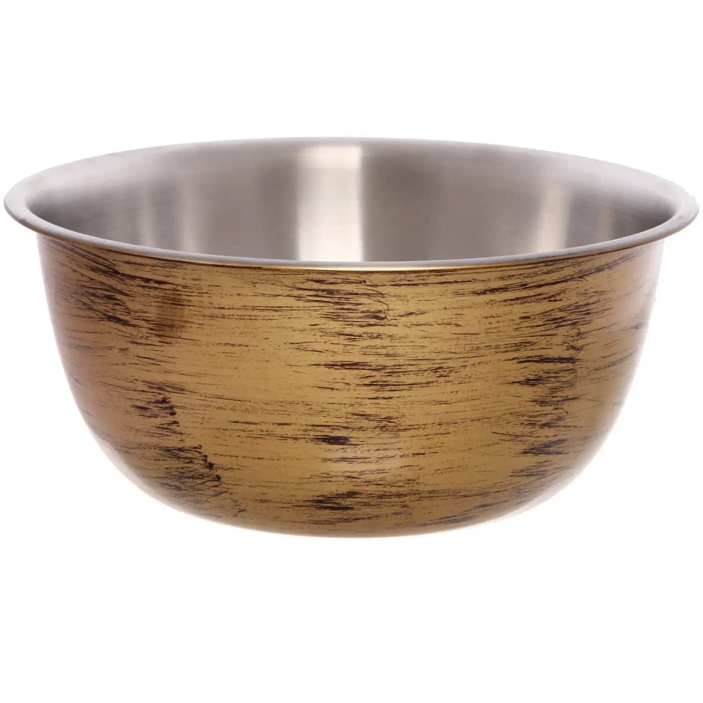 Салатник из нержавеющей стали 5,5л 30*13см цвет Антик