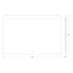 Зеркало Evoform со встроенным LED-светильником 10 W 120х80 см Сенсорный выключатель
