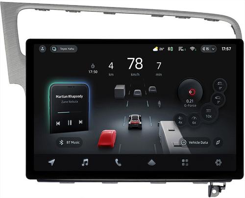 Магнитола для Volkswagen Golf 7 2012-2020 (рамка серебро) - Teyes CC4-PRO монитор 13" 2K QLED на Android 13, Быстрейшая, Snapdragon 778G, ИИ, CarPlay, DSP, 4G SIM-слот
