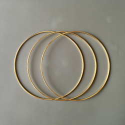 Кольца металлические для макраме 30 см 3 шт в наборе, цвет золотистый, неразъемное / кольцо металлическое основа для рукоделия / основа для ловца снов