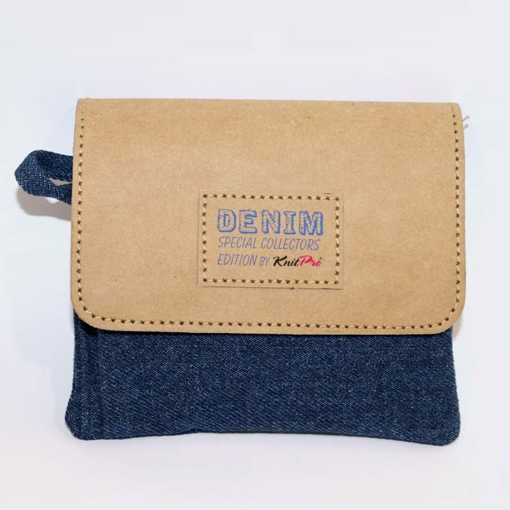 Набор съемных укороченных спиц Denim Indigo Wood Mini, длина 6,7см, KnitPro