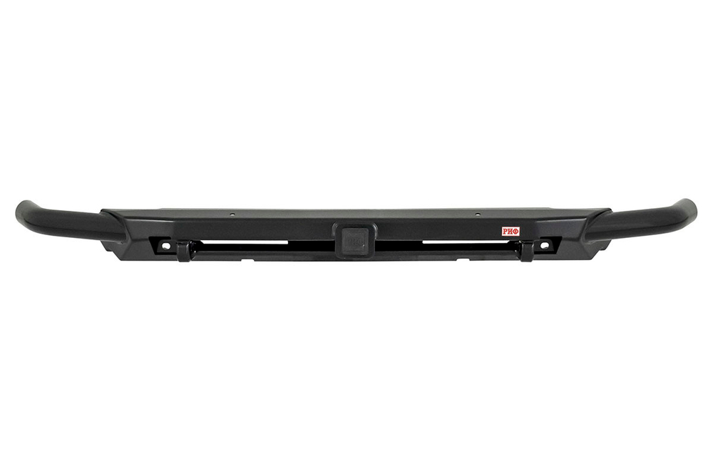 Бампер передний силовой/защита штатного бампера РИФ Renault Duster 2015-2020 с квадратом под фаркоп и защитой радиатора