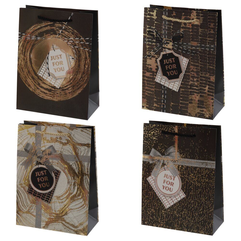 GAEM Пакет подарочный S (бумага 210г/м2, блок микс 12шт), L17,5 W9 H24 см, 4в.