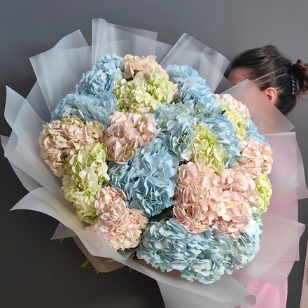 Букет из 25 гортензий