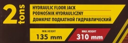 Домкрат подкатной гидравлический 2т KINGTUL KT-TA820011