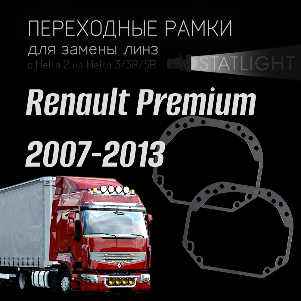 Переходные рамки для замены линз на Renault Premium 2007-2013