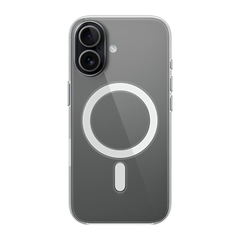 Прозрачный чехол MagSafe Apple Clear Case для iPhone 17 Глянцевый гибридный поликарбонатный чехол с сенсорной накладкой для Контроллера камеры. Производителем заявлена устойчивость к пожелтению