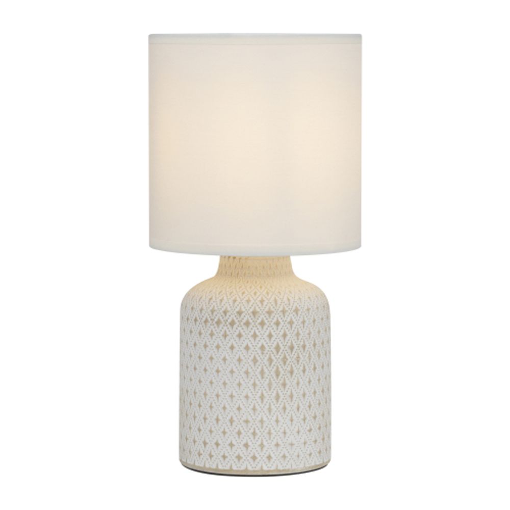 Настольная лампа Rivoli   7043-502 1 * Е14 40 Вт керамика белая с абажуром