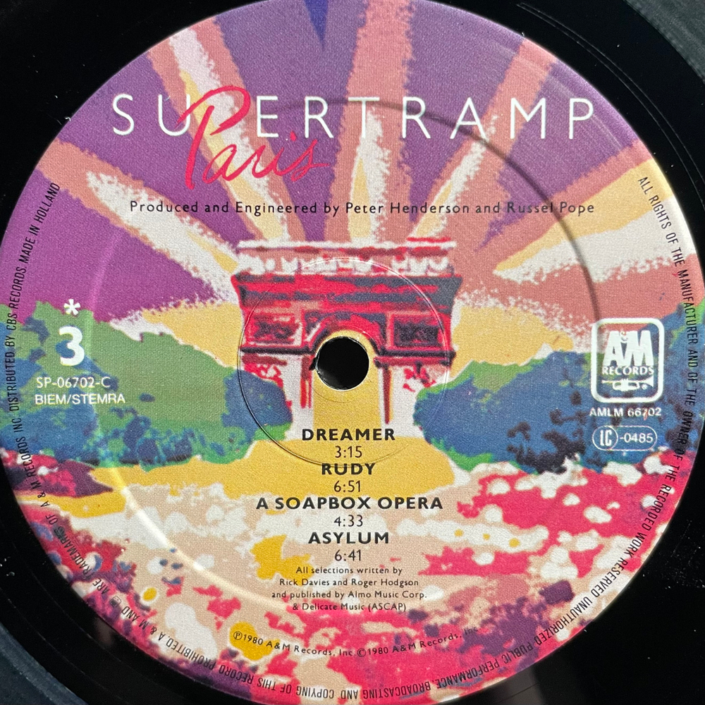 Supertramp - Paris 2LP (Европа 1980г.)