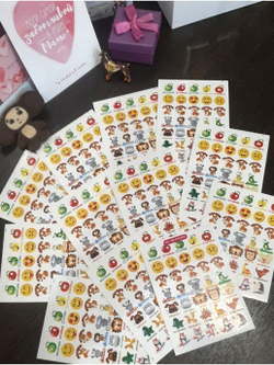 Детские поощрительные наклейки оценки для школы и дома