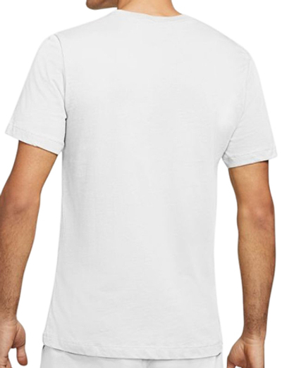 Футболка мужская теннисная Nike Court Heritage Tee - white/habanero red