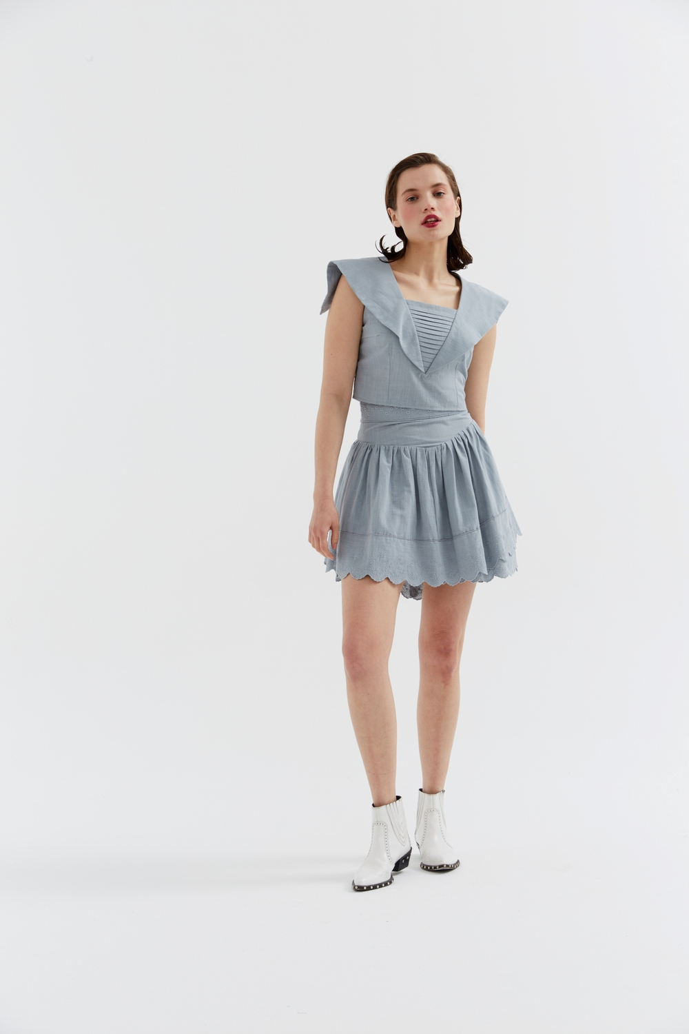 Топ с воротником