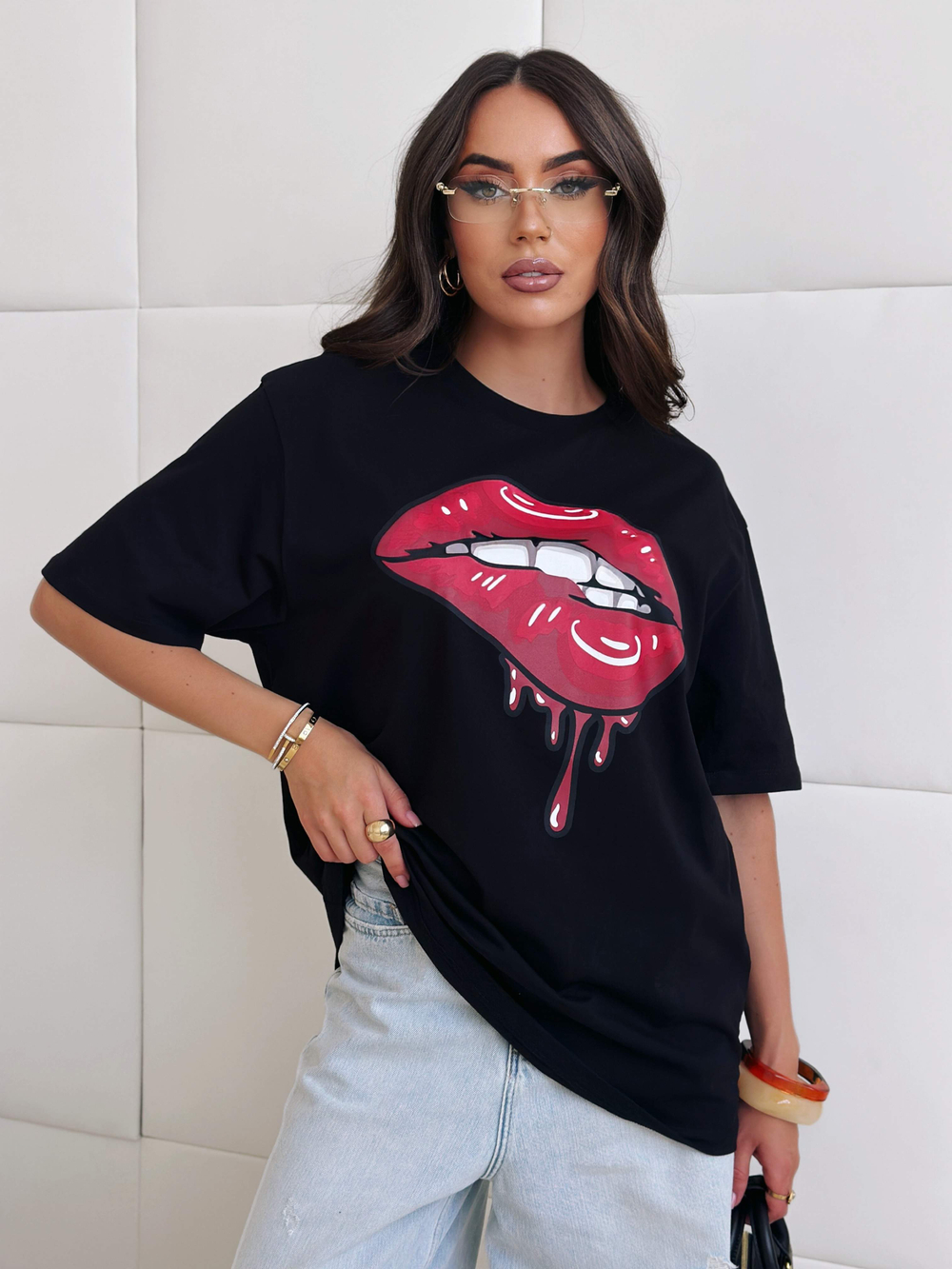 Футболка оверсайз с принтом длинная4