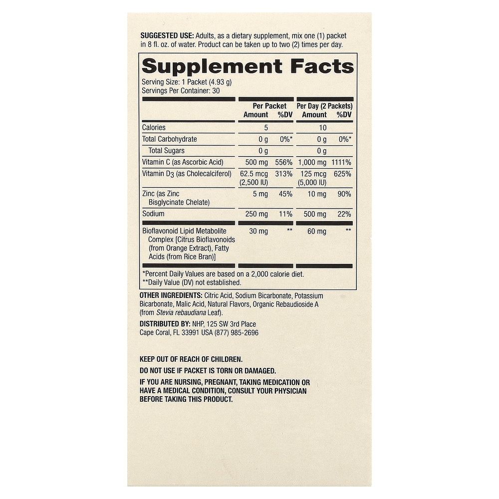 Dr. Mercola, Vitamin C-PAK®, со вкусом натурального апельсина, 30 пакетиков по 4,93 г (0,17 унции)
