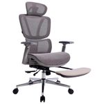 Кресло BRABIX PREMIUM "Evolution ER-700", подножка, слайдер, синхромеханизм, сетка, серое, 532948