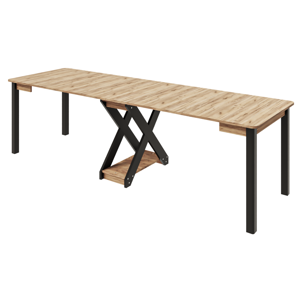 Стол трансформер NOVUS 2, цвет дуб крафт золотой/ черное дерево