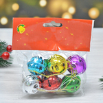 Елочные игрушки 6шт 3см "Бубенцы"