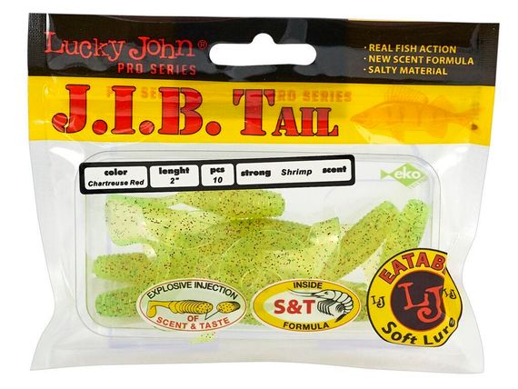 Твистеры съедобные LJ Pro Series J.I.B TAIL 2.0in (5,1 см), цв. S15, 10 шт.