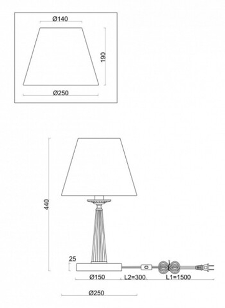 Настольная лампа декоративная Freya Osborn FR2027TL-01N