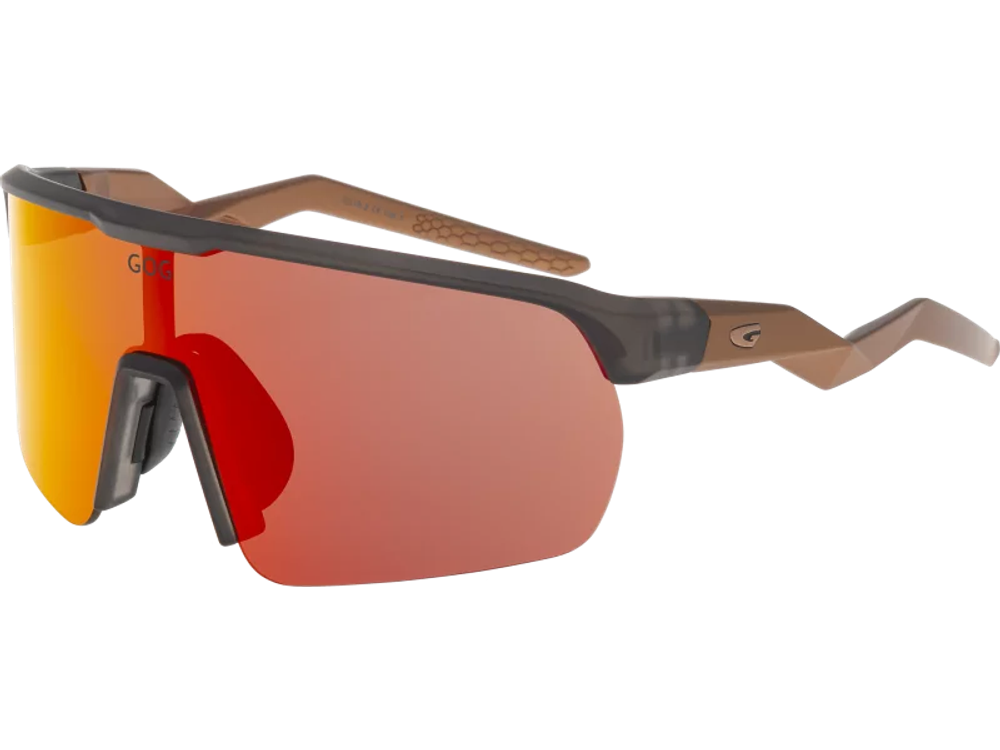 Спортивные очки GOG Hervor / Matt Cristal Black/Copper / Reflex Black-Red