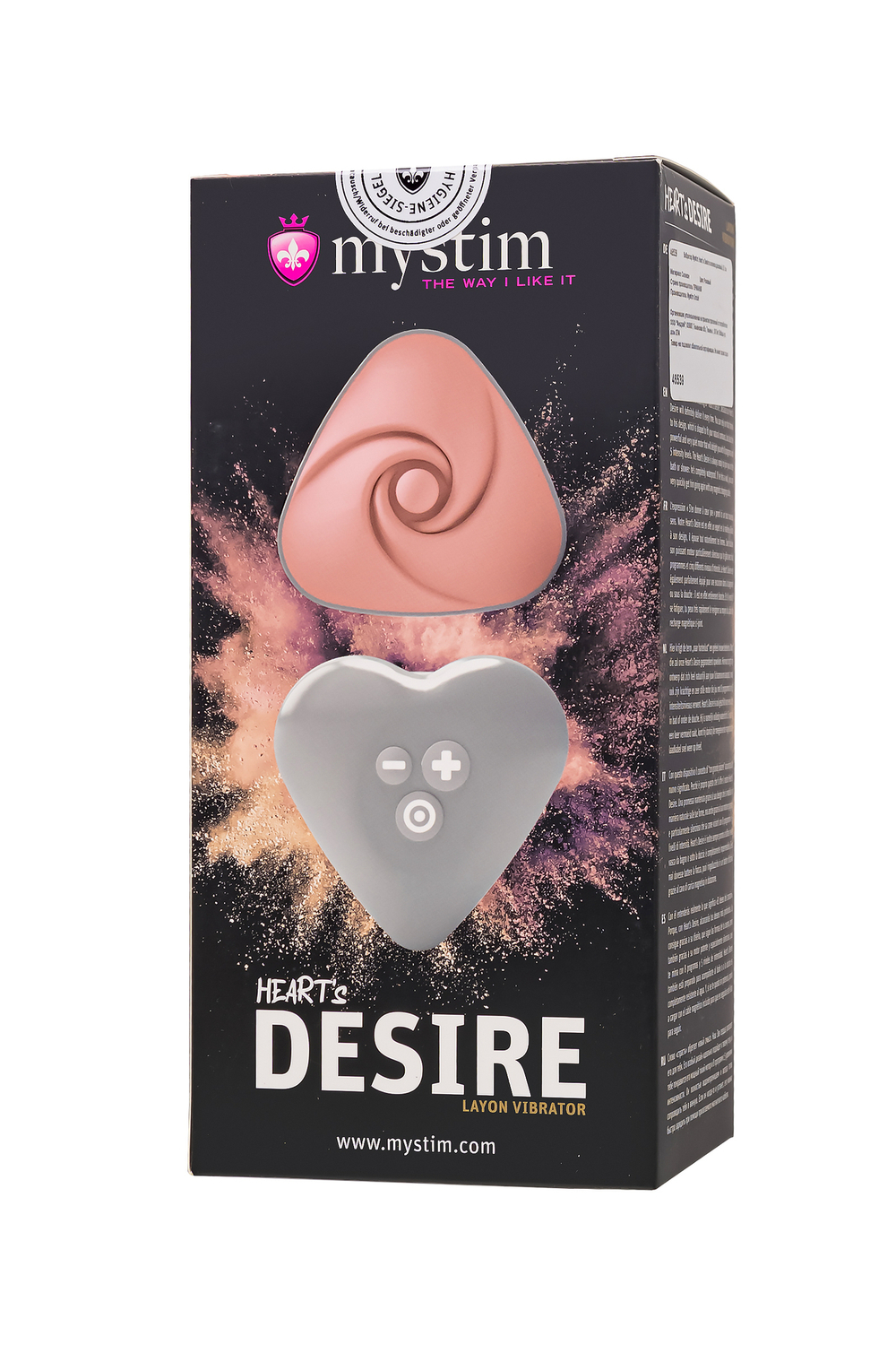 Вибратор Mystim Heart s Desire силикон,розовый, 6,7 см