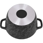 Кастрюля 2,5л «Грация» (черный/серебро) со стеклянной крышкой кчс25а