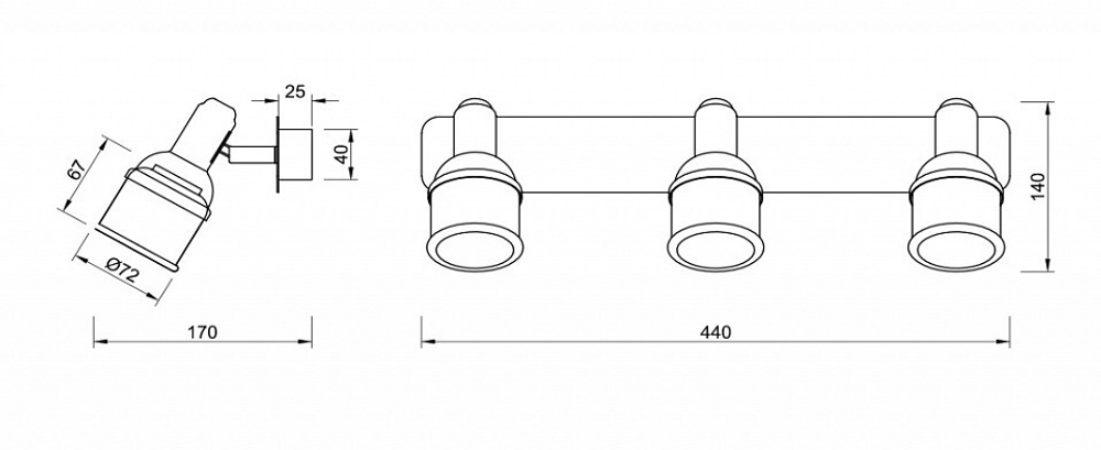 Спот Freya FR7003WL-03BZ