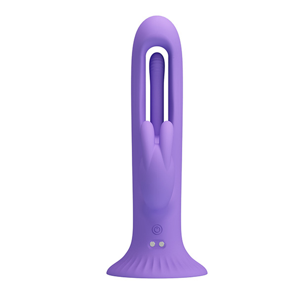 Сиреневый вибратор-кролик 17,5см c функцией фингеринга Pretty Love Killmoulis Rabbit Vibrator BW-500064