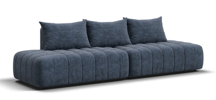 Диван Босс Твин прямой Велюр Роял топаз