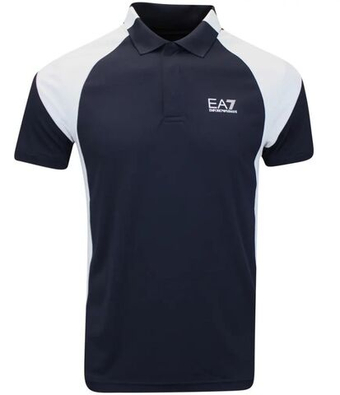 Мужское теннисное поло EA7 Man Jersey - небесный