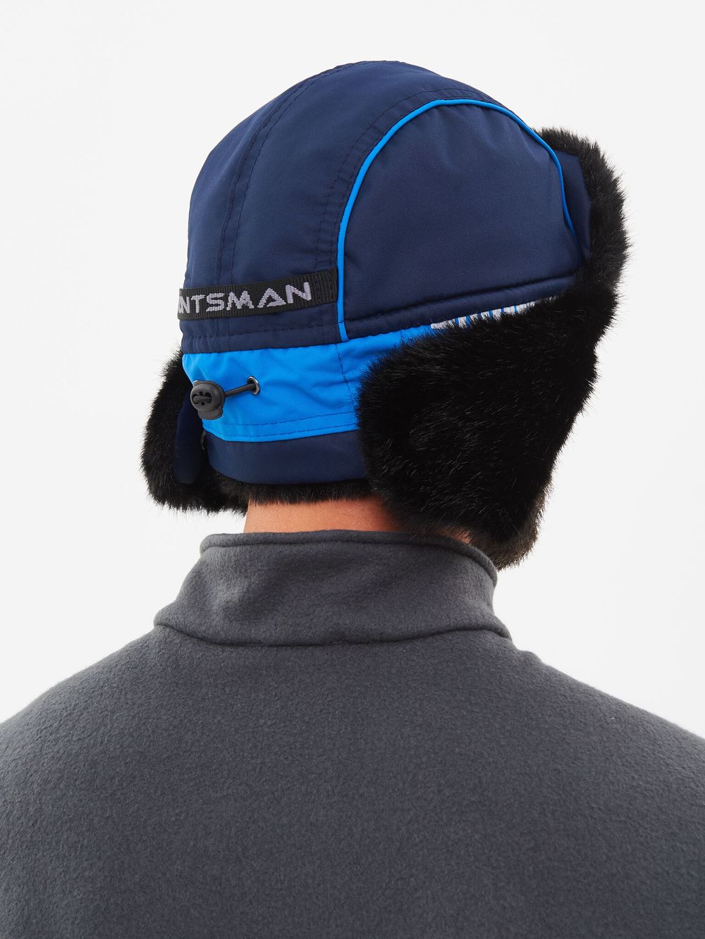 Шапка ушанка зимняя Yakutia цвет Тёмно-синий ткань Galaxy Breathable иск. мех Норка