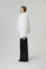 Шуба из ламы, Белая