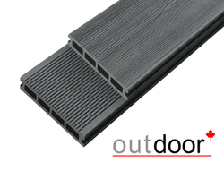 Террасная доска ДПК Outdoor 3D 150*25*4000 мм. STORM/вельвет графит микс