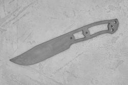 Заготовка для ножа, сталь 8Cr14MoV 4,1мм. Модель "Боуи-II" с клинком 130мм, ТО 61-62HRC