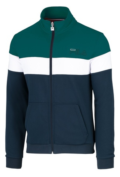 Мужская теннисная кофта Fila Jacket Lenni - peacoat blue/white/deep teal