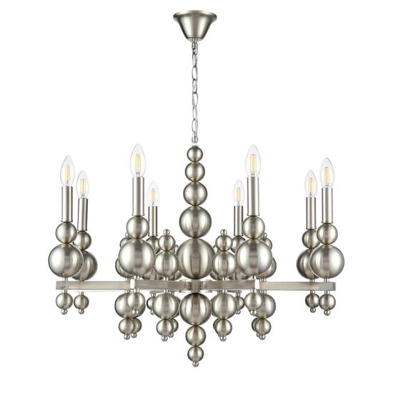 8107/8 MODERNI LN25 122 никель, металл Люстра Е14 8*40W 220V NANA