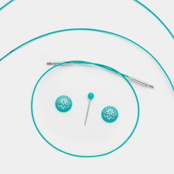 Набор тросиков вращающихся(поворотный) Mindful 100-120-150см, KnitPro (36605,6,7)