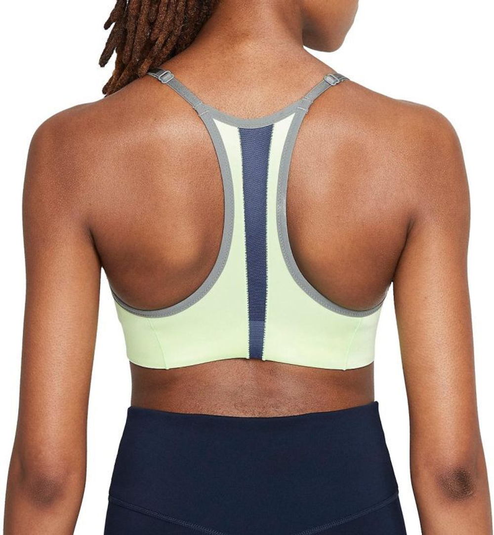 ТОП теннисный Nike Indy Pro Bra W - smoke grey/midnight navy/metallic silver