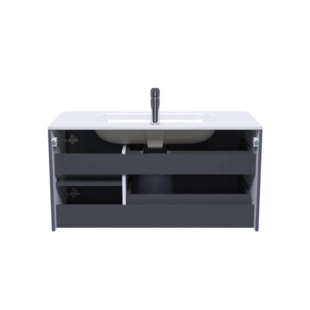 Тумба с умывальником IDDIS Edifice, подвесная, 100 см, темно-серый, EDI10D0i95K