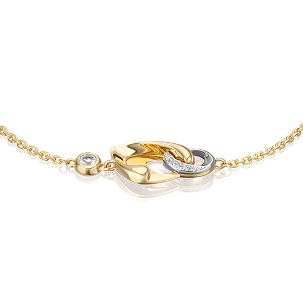 Браслет «Настроение» из комбинированного золота с натуральными топазами white