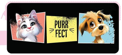 Пенал-косметичка на молнии 200/90/40 "Purfect" двухстор.печать, ткань с ручкой (Пчёлка)