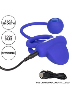 Перезарежаемое утяжеленное двойное эрекционное кольцо с вибрацией Dual Rockin' Rim Enhancer