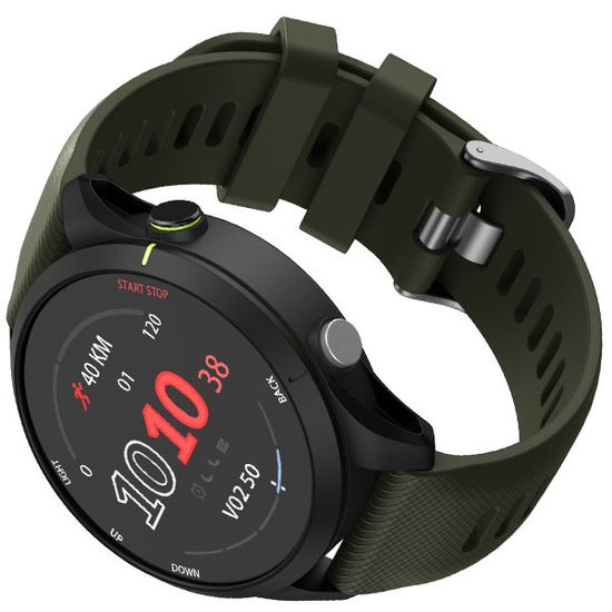 Ремешок Quick Release 22 мм силиконовый для Garmin Forerunner 255 / 265 / 745, Venu 2, Vivoactive 4 быстросъемный (Хаки)