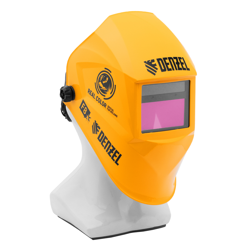 Щиток защитный лицевой (маска сварщика) F8, см. окно 100х50, Real Color, DIN4/5-8/9-13// Denzel